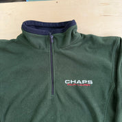 Vintage 90s Chaps RL Embroidered Quarter Zip Polar Fleece - M