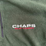 Vintage 90s Chaps RL Embroidered Quarter Zip Polar Fleece - M