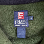 Vintage 90s Chaps RL Embroidered Quarter Zip Polar Fleece - M