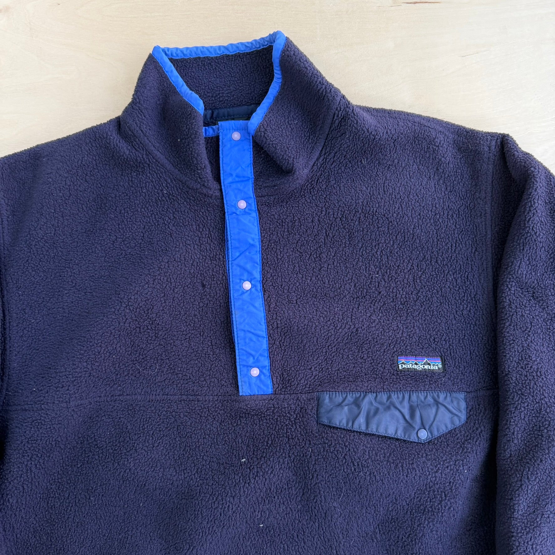 Vintage 90s Patagonia Synchilla Made In USA Navy Polar Fleece - L