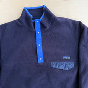 Vintage 90s Patagonia Synchilla Made In USA Navy Polar Fleece - L