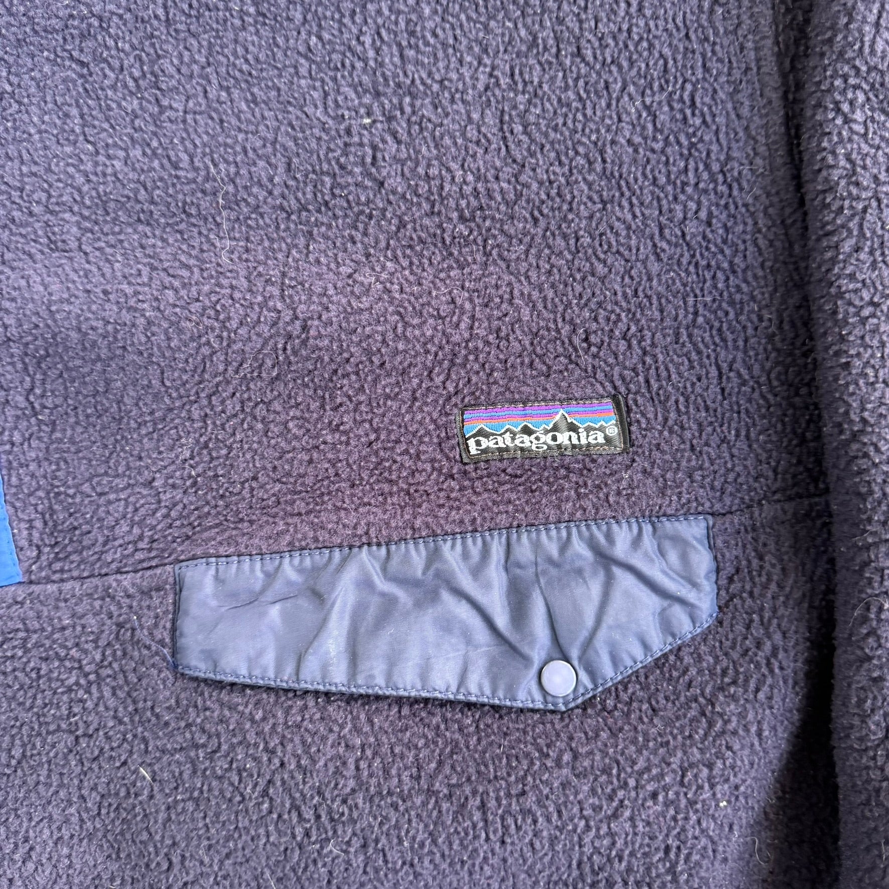 Vintage 90s Patagonia Synchilla Made In USA Navy Polar Fleece - L