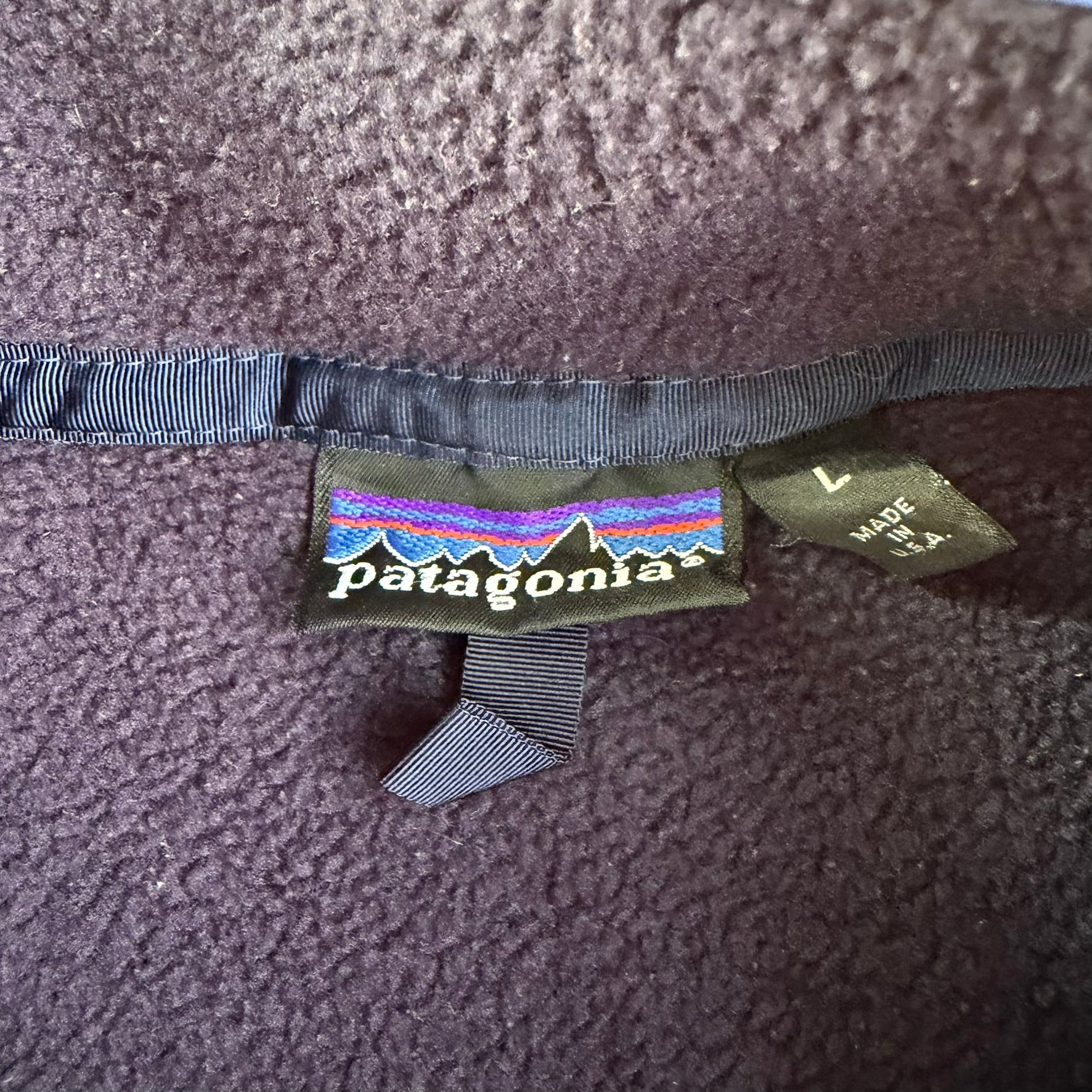 Vintage 90s Patagonia Synchilla Made In USA Navy Polar Fleece - L