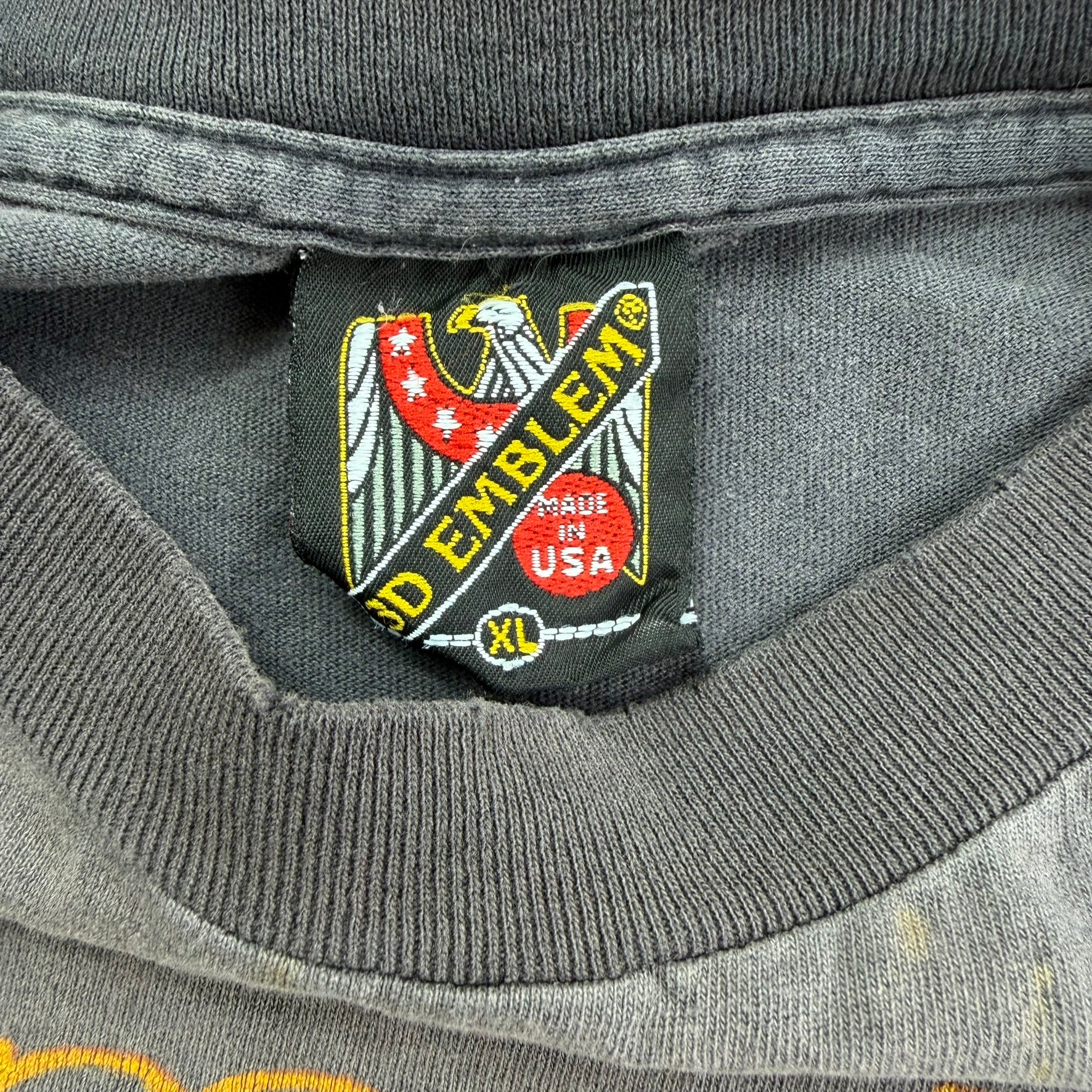 J- Vintage 3D Emblem Ultimate Ride Motorcycle Graphic Made In USA Single Stitch Tee - XL