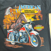 J- Vintage '05 Harley Davidson American Tradition Motorcycle Graphic Tee - L
