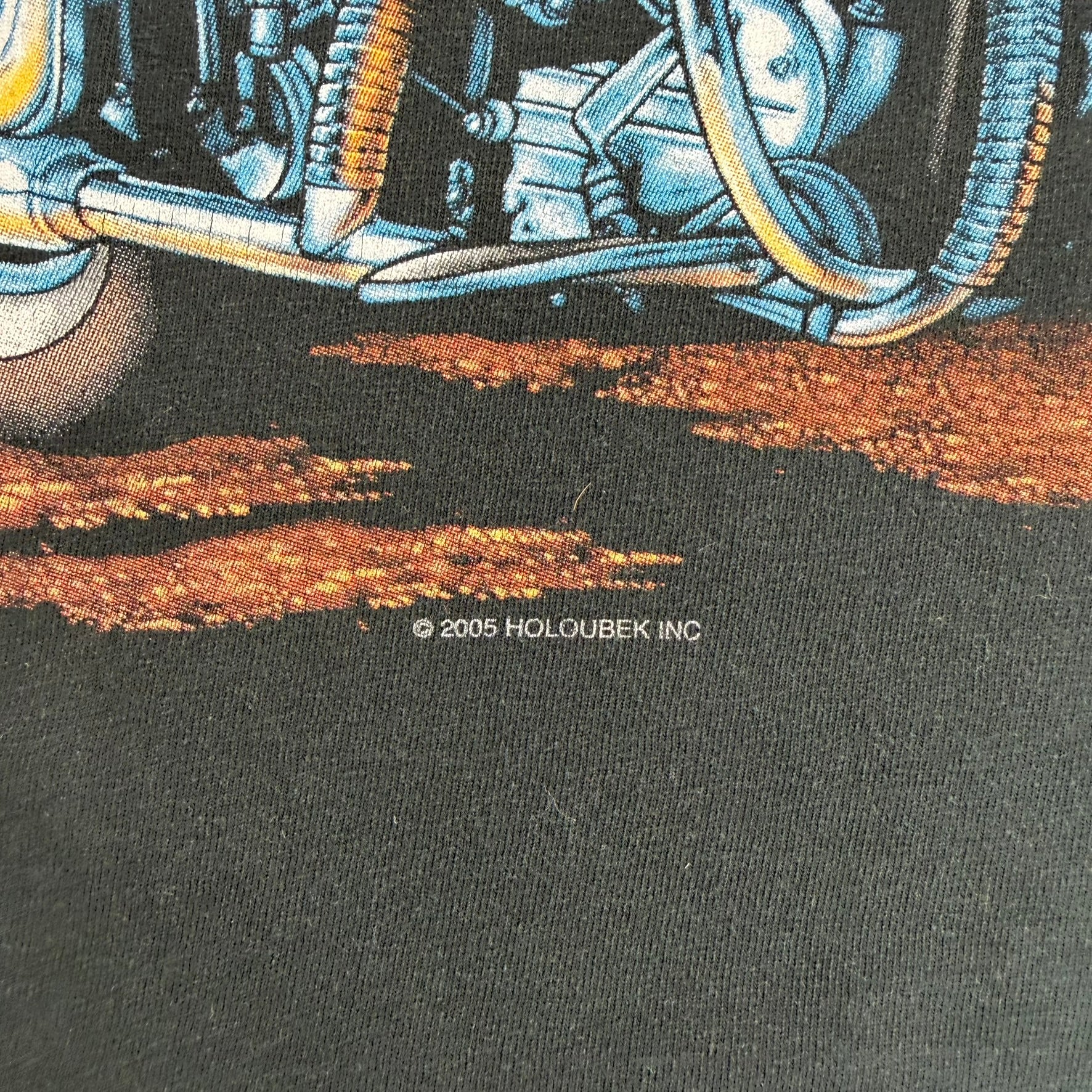 J- Vintage '05 Harley Davidson American Tradition Motorcycle Graphic Tee - L