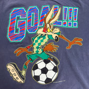 J- Vintage '96 Looney Tunes Wile E. Coyote Soccer Goal! Graphic Tee - XL