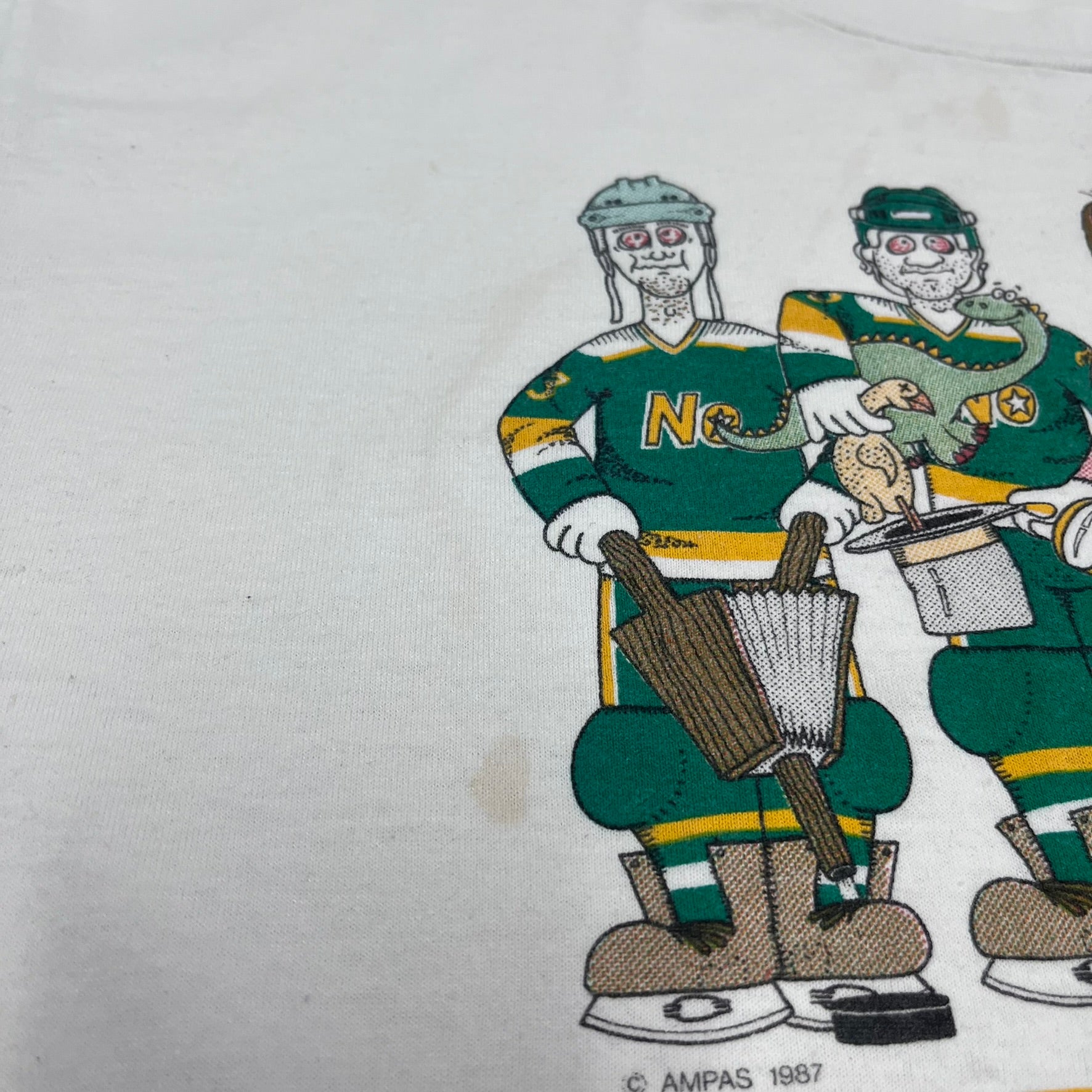 F- Vintage 1987 Minnesota No Stars NHL Parody Single Stitch Tee