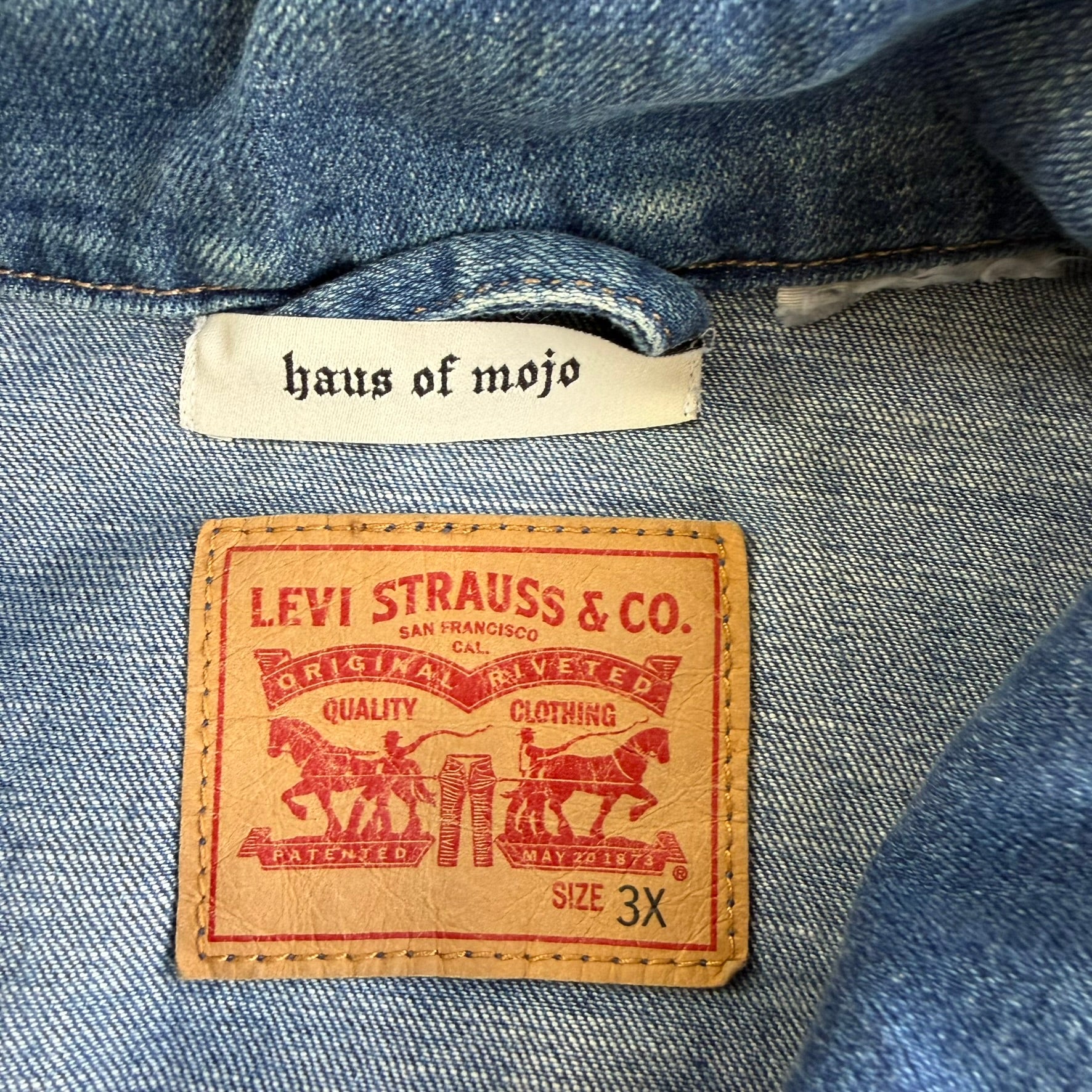 HOM Iron Maiden The Trooper Levi's Reworked Denim Jacket - 3XL