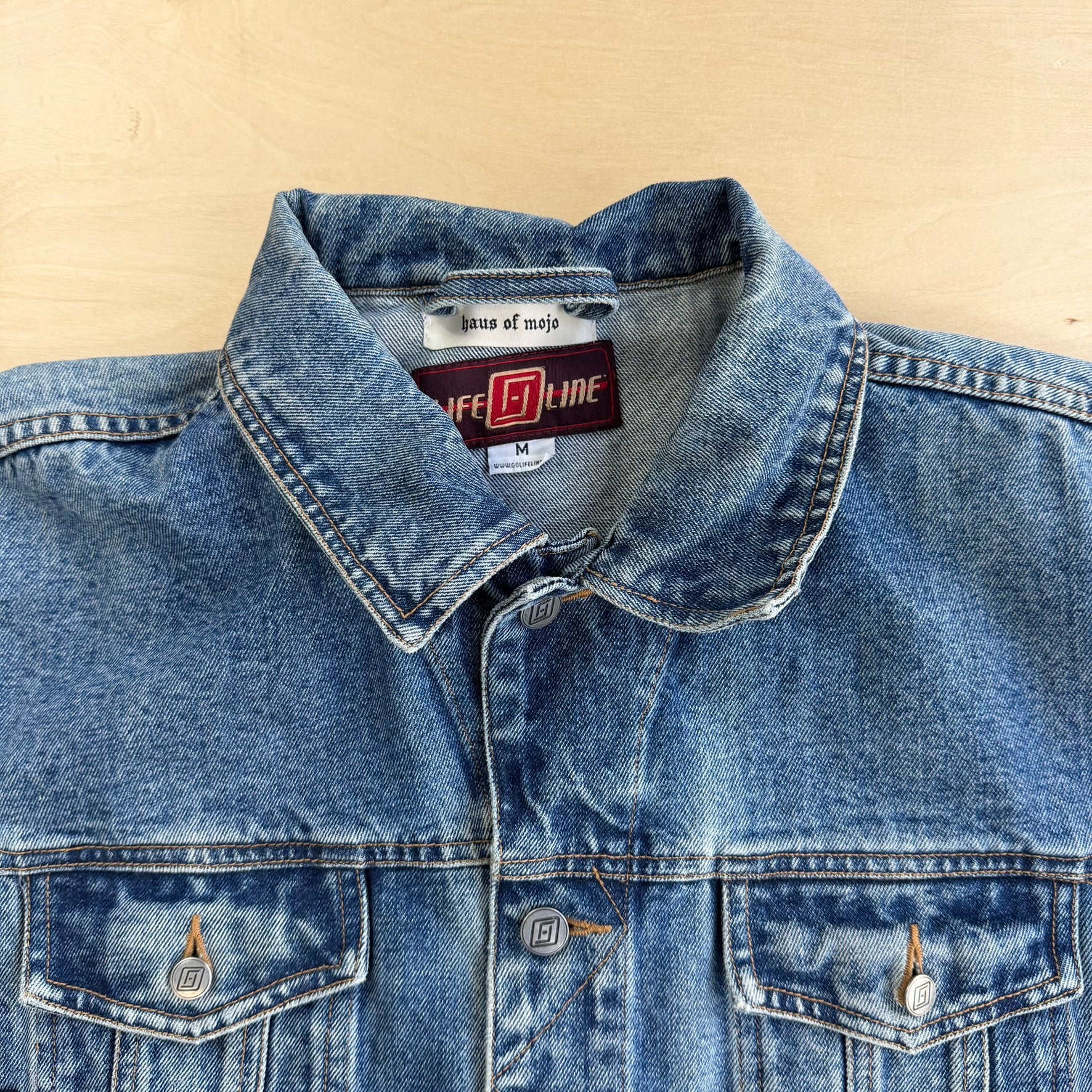 HOM Rolling Stones Tongue Logos Reworked Denim Jacket - M