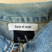 HOM AC/DC TNT Highway To Hell Reworked Denim Jacket - L