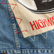 HOM AC/DC TNT Highway To Hell Reworked Denim Jacket - L