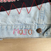 HOM Rolling Stones Its Only Rock N Roll Light Wash Reworked Denim Jacket - M