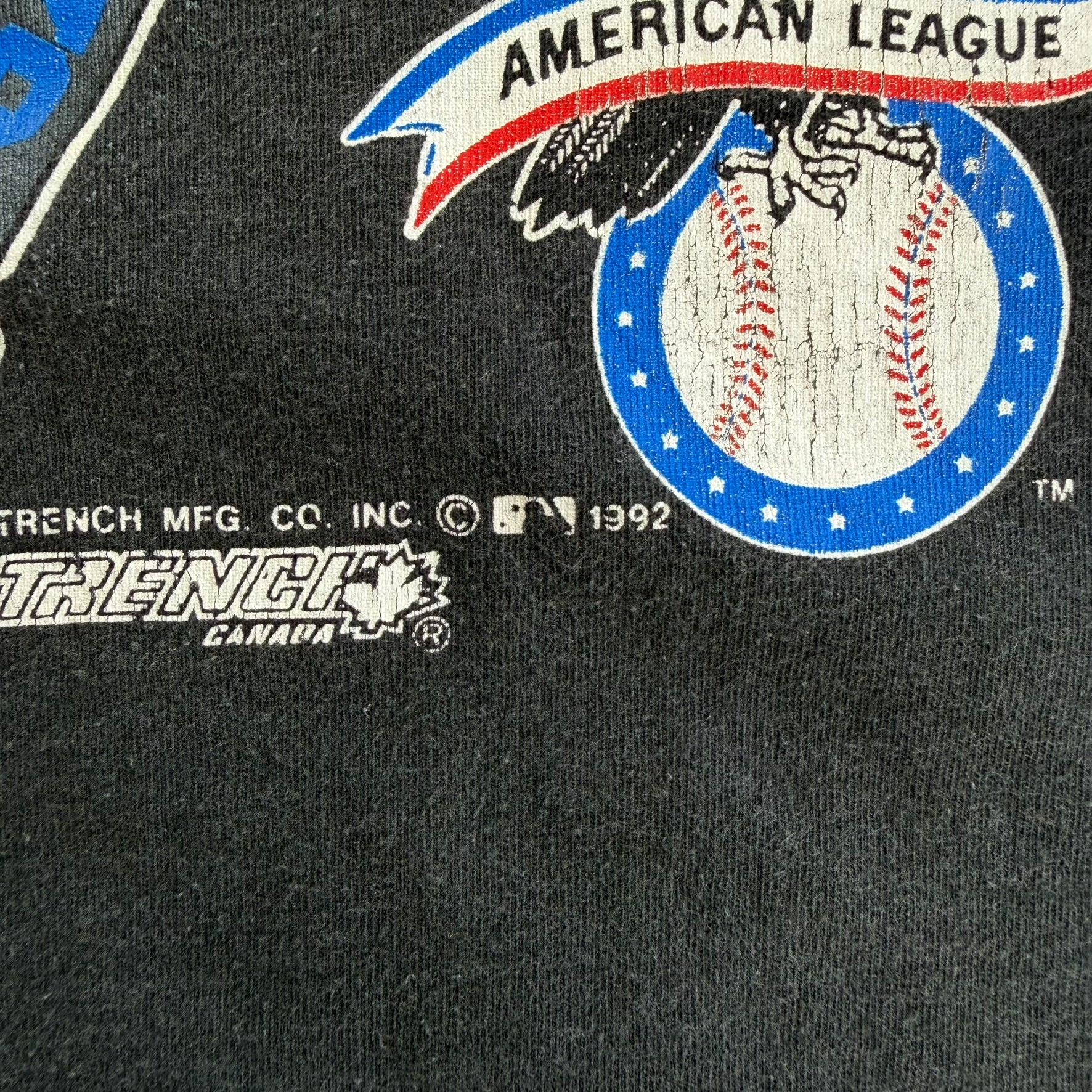 J- Vintage '92 Toronto Blue Jays MLB American League East Champions Graphic Single Stitch Tee - XL