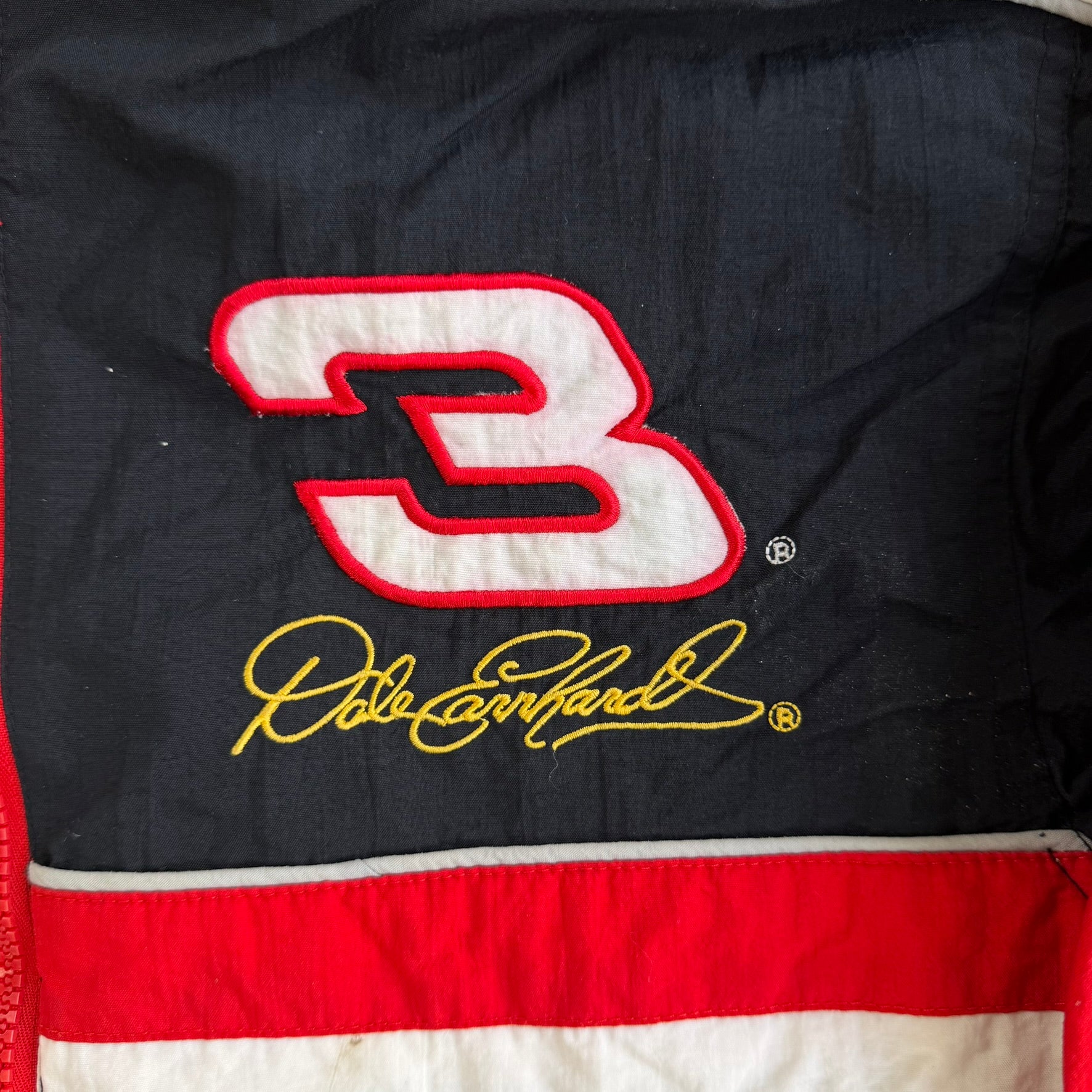 Vintage 90s Kids Nascar Dale Earnhardt Light Weight Zip Up Jacket - Kids M