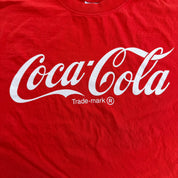 J- Vintage '92 Coca Cola Logo text Graphic Made In USA Tee - L