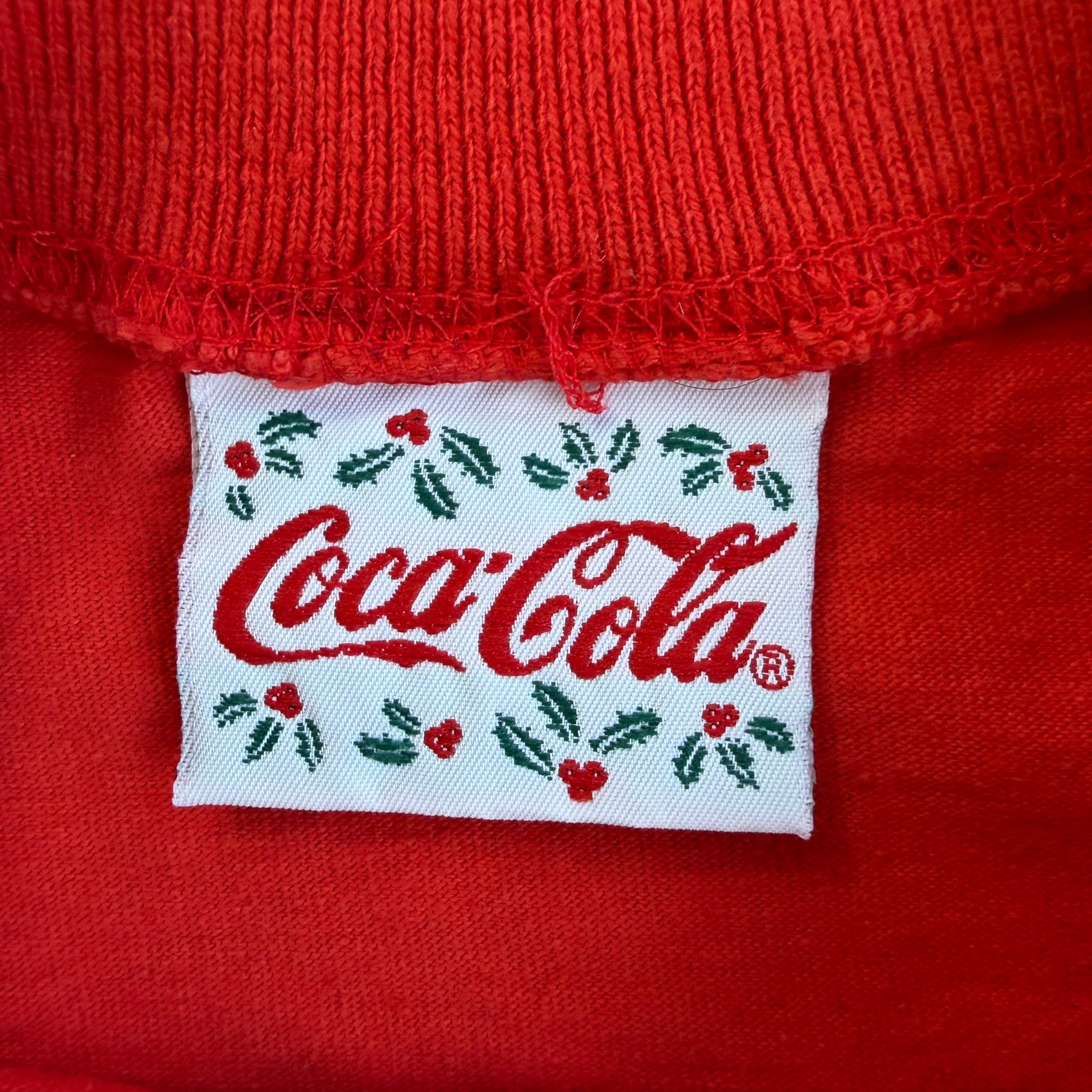 J- Vintage '92 Coca Cola Logo text Graphic Made In USA Tee - L