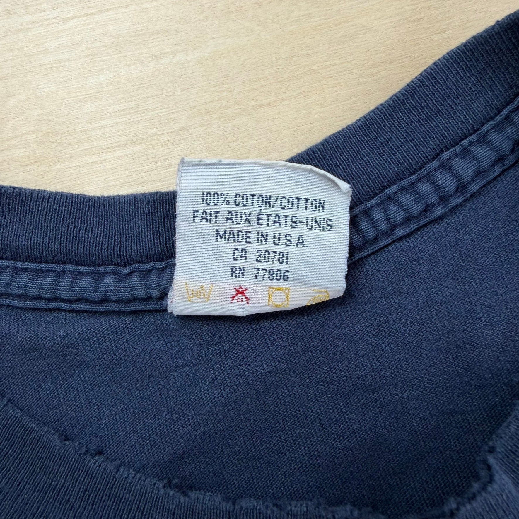 J- Vintage Tommy Hilfiger Text Made In USA Tee - L