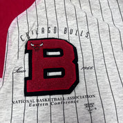 F- Vintage Chicago Bulls NBA CCM Henley Warmup Shirt