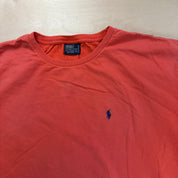 J- Vintage Polo Ralph Lauren Embroidered Logo Single Stitch Tee - 2XL