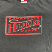 J- Vintage Tommy Hilfiger Authentic Denim Text Tee - XL