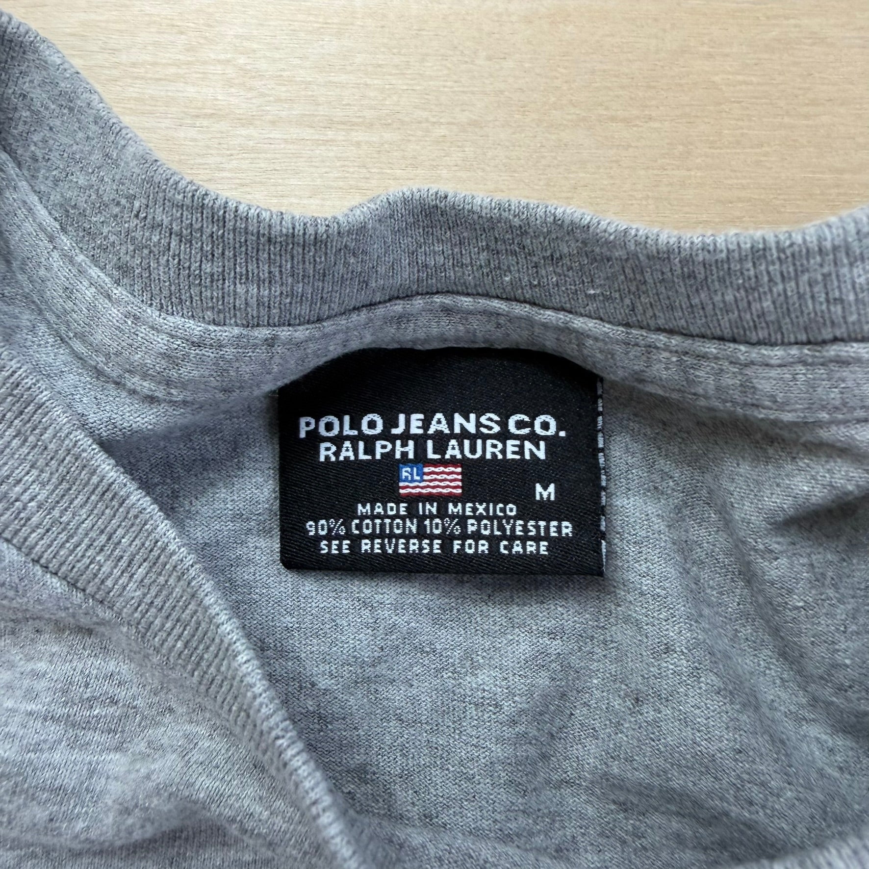 J- Vintage Polo Jeans Ralph Lauren Text Tee - M