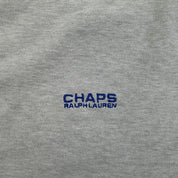 J- Vintage Chaps Ralph Lauren Embroidered Text Cropped Long Sleeve Tee - M
