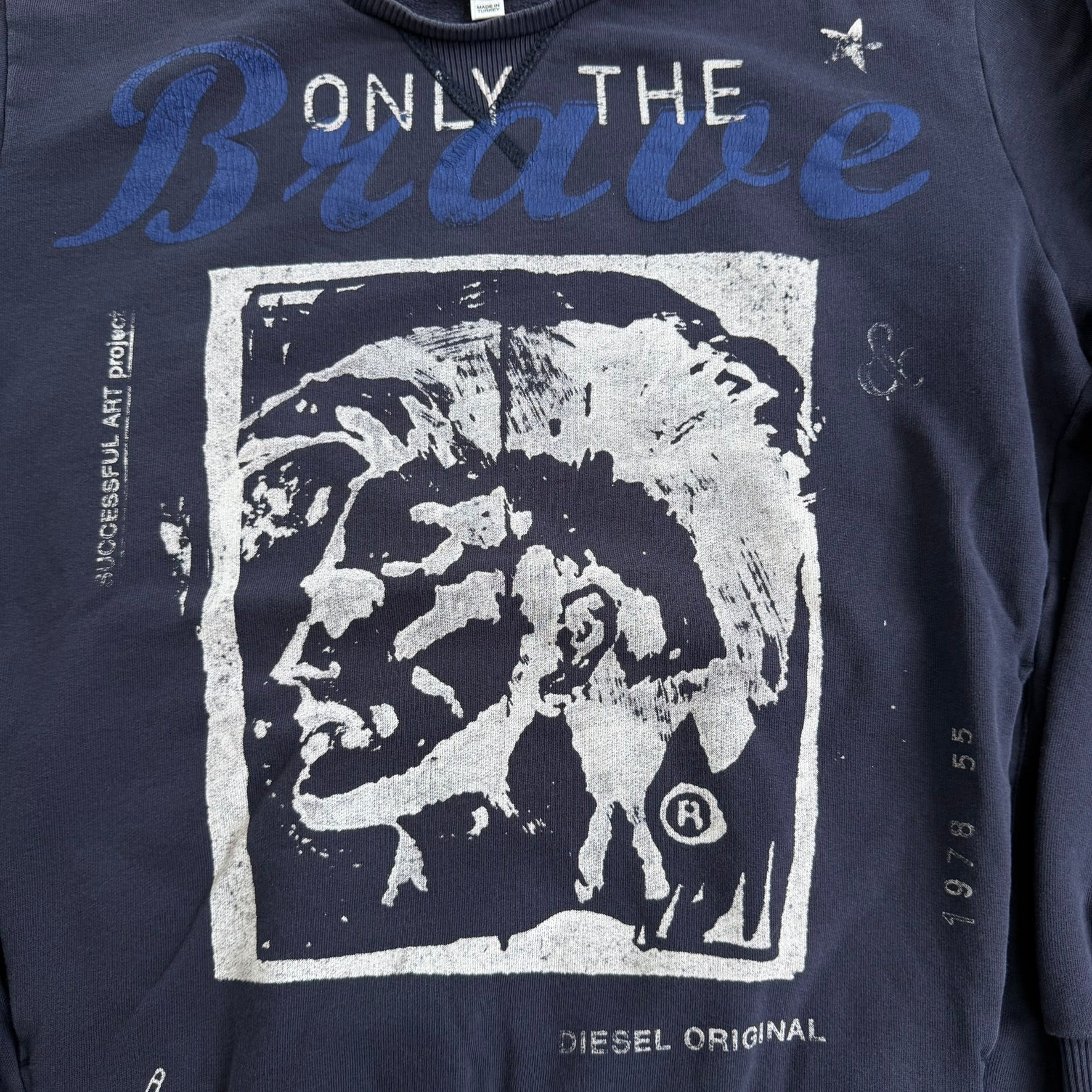 J- Vintage Diesel Only The Brave Graphic Crewneck - XL