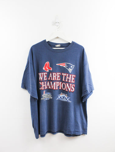 Boston Red Sox 2004 American League Champions T Shirt Vtg MLB