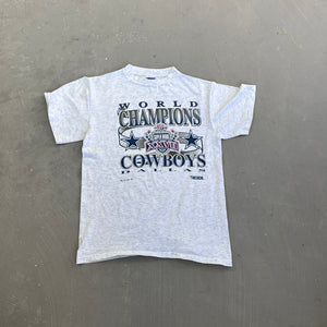 F- Vintage 1992 Dallas Cowboys Super Bowl 27 NFL Single Stitch Tee