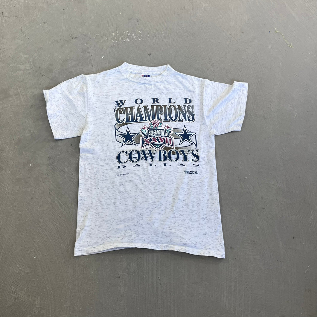 F- Vintage 1992 Dallas Cowboys Super Bowl 27 NFL Single Stitch Tee