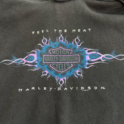 J- Vintage '98 Harley Davidson Reno Nevada Feel The Heat Graphic Hoodie - XL
