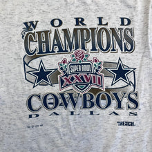 Load image into Gallery viewer, F- Vintage 1992 Dallas Cowboys Super Bowl 27 NFL Single Stitch Tee
