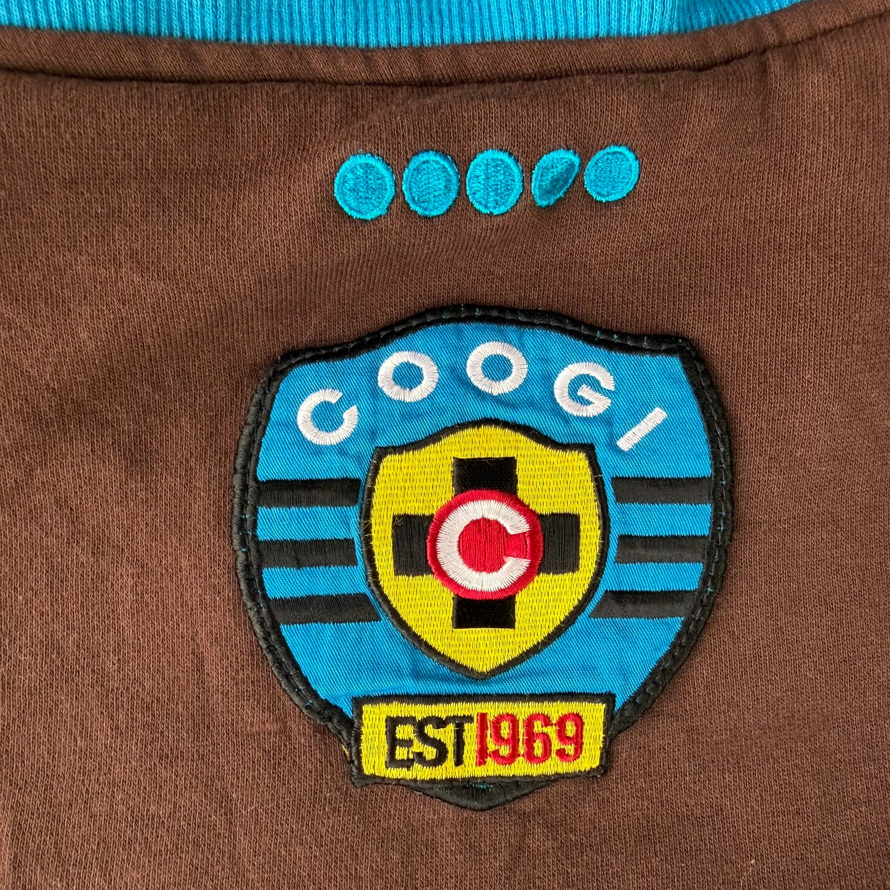 Vintage Coogi Embroidered Logo Sweatshirt Cardigan - 5XL
