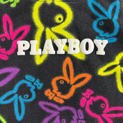 Playboy Puff Print Logo & All Over Print Bunny Hoodie - M