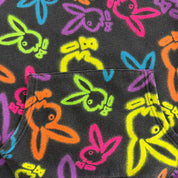 Playboy Puff Print Logo & All Over Print Bunny Hoodie - M