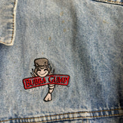 Vintage '96 Forrest Gump Bubba Gump Shrimp Co. Embroidered Logo Denim Jacket - L