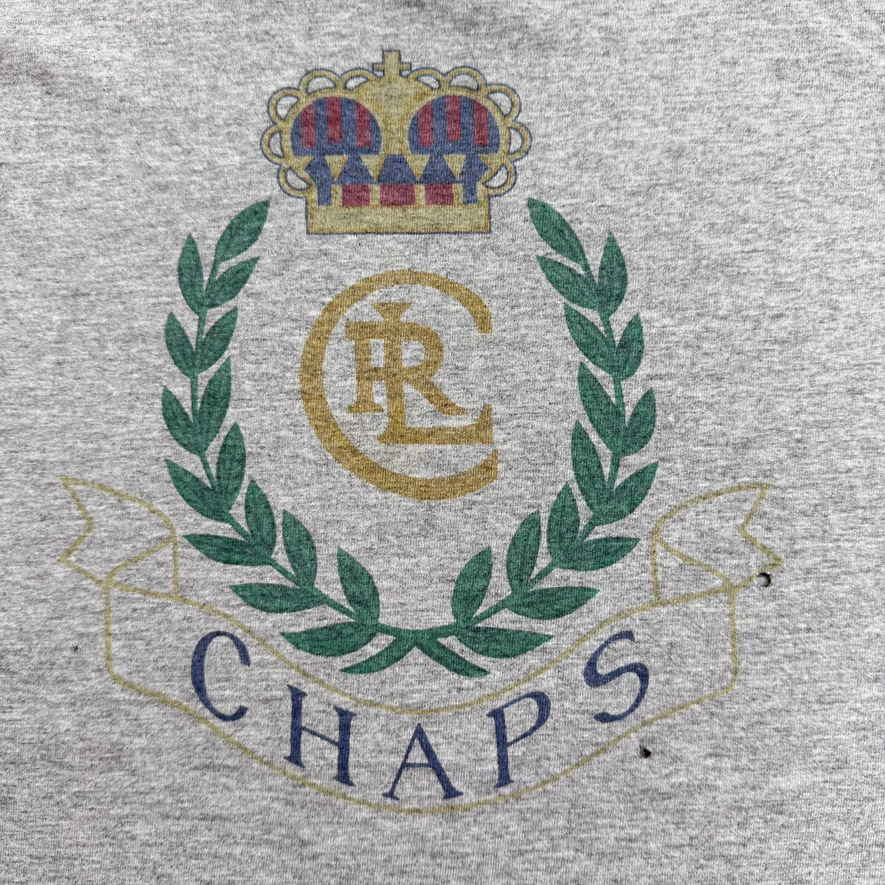 J- Vintage Ralph Lauren Chaps Graphic Made In USA Single Stitch Tee - L