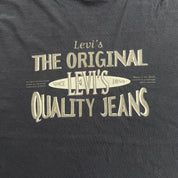 J- Vintage Levi's The Original Quality Jeans Graphic Single Stitch Tee - L/XL