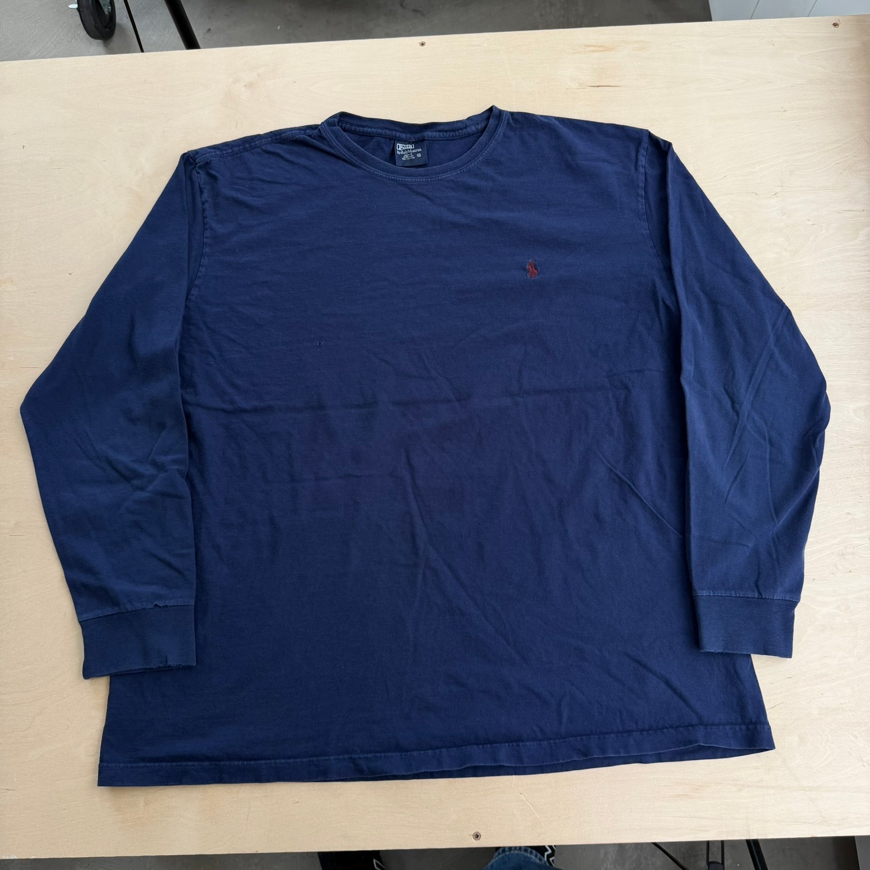 J- Vintage Polo RL Embroidered Logo Long Sleeve Tee - XL