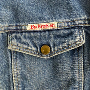 Vintage 90s Budweiser Beer Logo Denim Jacket - L