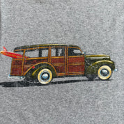 J- Vintage Tommy Hilfiger Car & Surfboard Graphic & Text Long Sleeve Tee - XL