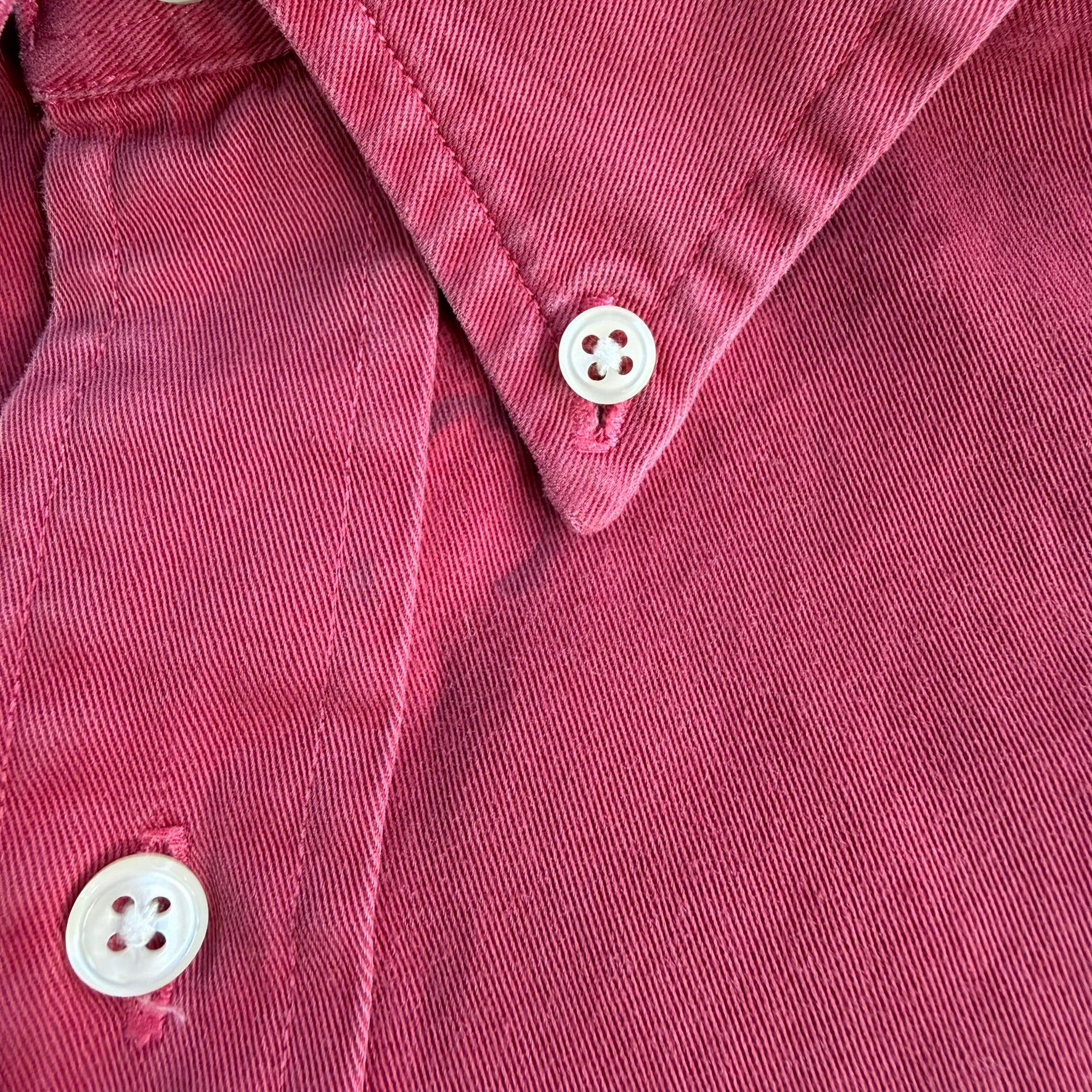 Vintage 90s Polo RL Embroidered Logo Faded Red Blake Button Down Shirt - L