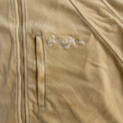 J- Vintage Sean John Embroidered Text Velour Track Jacket - 2XL