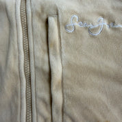 J- Vintage Sean John Embroidered Text Velour Track Jacket - 2XL