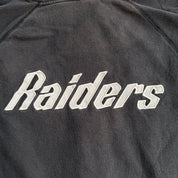 Vintage Oakland Raiders NFL Mitchell & Ness Embroidered Logo Zip Up Hoodie - 2XL