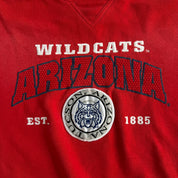 Vintage University Of Arizona Wildcats Lee Embroidered Logo & Text Crewneck - L