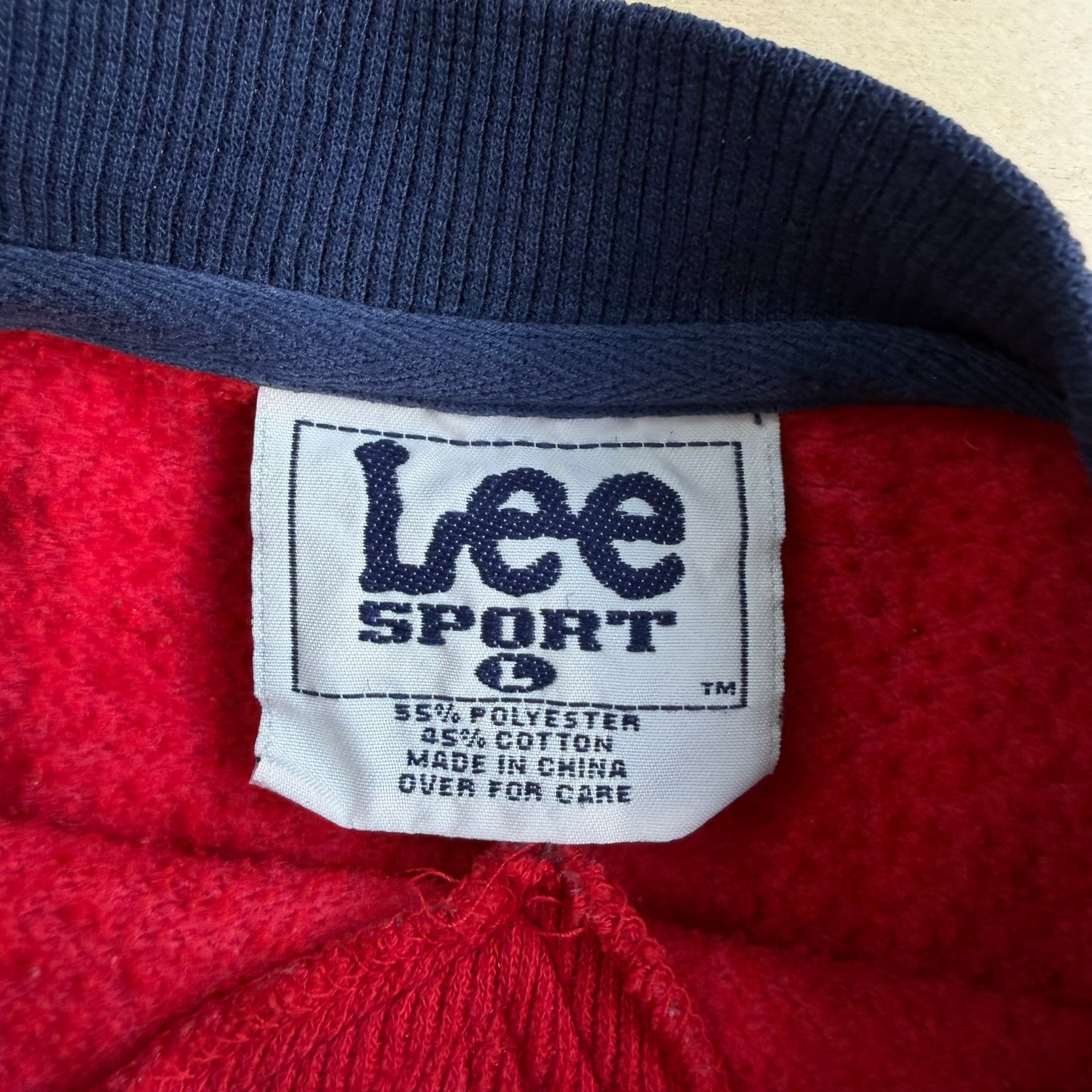 Vintage University Of Arizona Wildcats Lee Embroidered Logo & Text Crewneck - L
