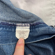 F- Vintage 90s POLO COUNTRY Ralph Lauren Pleated Wide Leg Blue Denim Pants