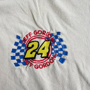J- Vintage Nascar Jeff Gordon Embroidered Logo & Text Henley Tee - 2XL